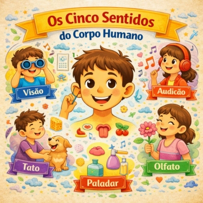Os Cinco Sentidos do Corpo Humano Anos Iniciais